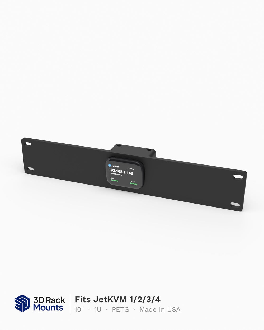 JetKVM 10" Mini Rack Mount 1/2/3/4 Configuration - 1U