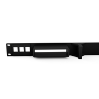 3D-printed 19" Unifi Switch Flex Rack Mount - 3 Keystone Jacks 1U (Modular) – rear view