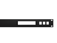 3D-printed 19" Unifi Switch Flex Rack Mount - 3 Keystone Jacks 1U (Modular) – installed view