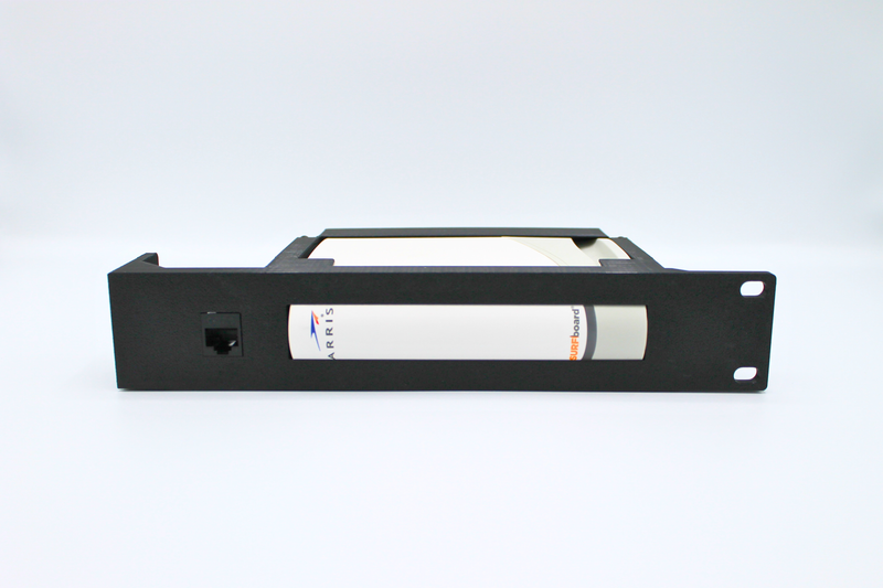 3D-printed Arris Surfboard S33 & S34 19-inch Rack Mount - With Keystone 1U (Modular)