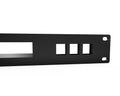 3D-printed 10" Unifi Switch Flex Mini Rack Mount - 3 Keystone Jacks 1U – installed view