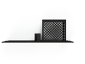 3D-printed Minisforum NAB6/NAB7/NAB9 2U Mini PC Rack Mount - 2U (Modular) – side view