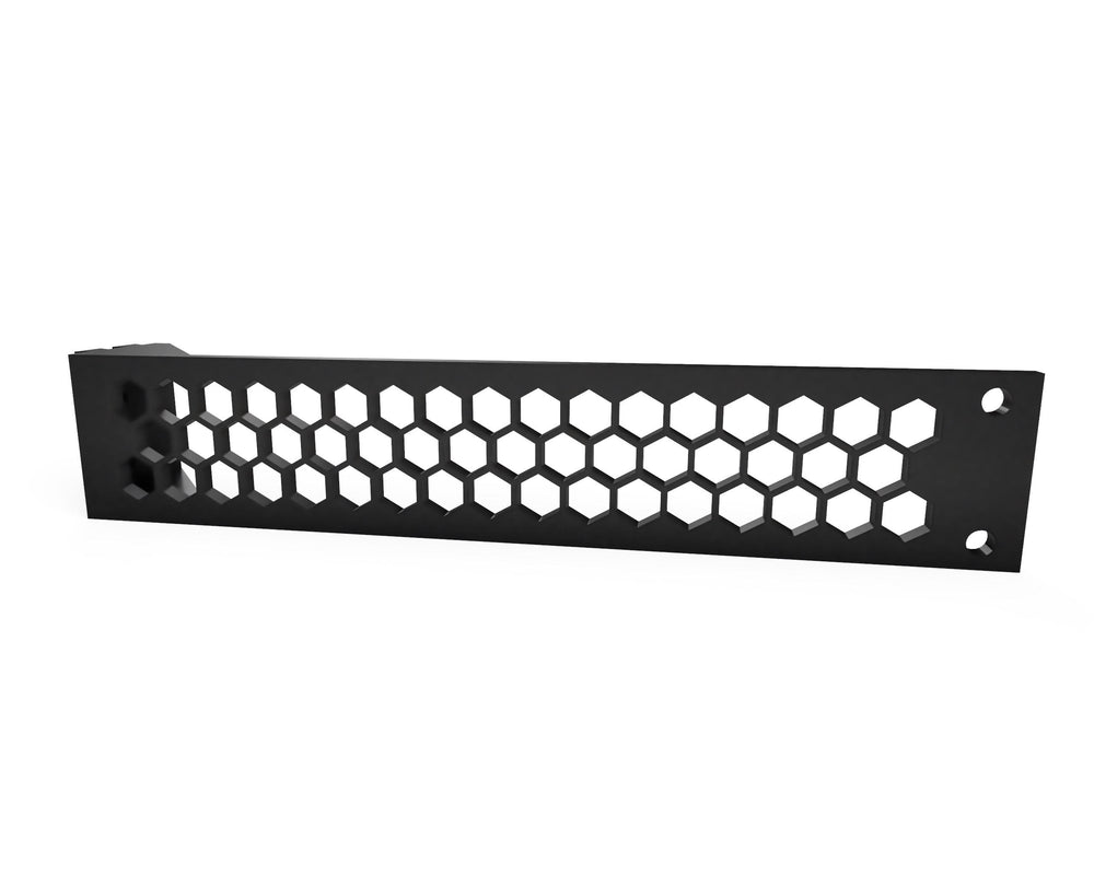 3D-printed Vented 1U Rack Blank for 19-inch Rack