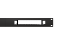 3D-printed TP-Link SG108P Rack Mount 19" - 1U (Modular) – installed view