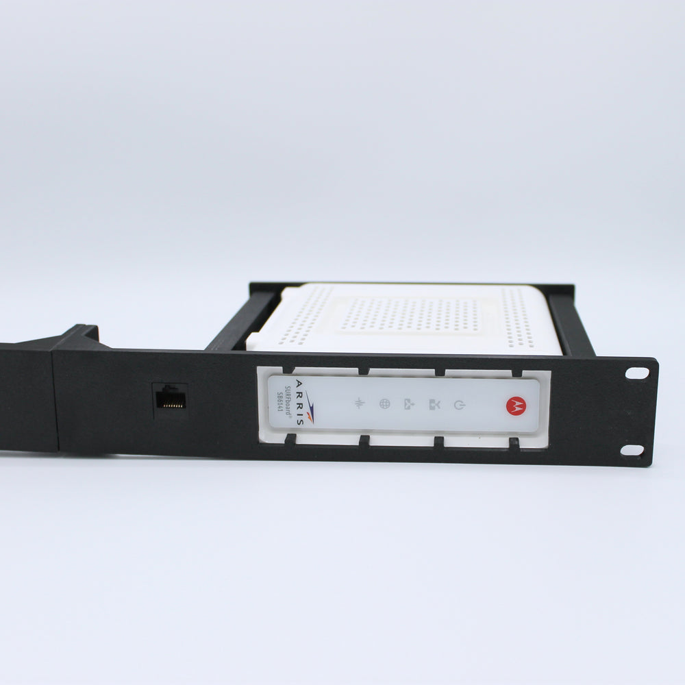 3D-printed Arris Surfboard Modem 19-inch Rack Mount - SB8200 / SB6141 /SB6190 Models (Modular)