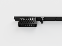 3D-printed 19" Arylic A30+ Rack Mount - 1U (Modular) – side view