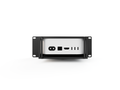 3D-printed Apple Mac Mini M4 / M4 Pro 10" Mini Rack Mount - 2U – rear view