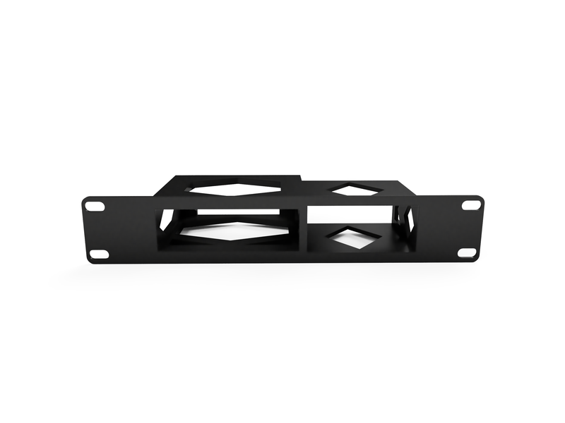 3D-printed Phillips Hue Hub & Lutron Smart Bridge 10-inch 1U Rack Mount