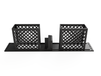 3D-printed Minisforum UM690S Mini PC Rack Mount 19" 2U (Modular) – installed view