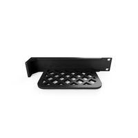 3D-printed 1U Blank with Power Supply Shelf (Modular) – rear view