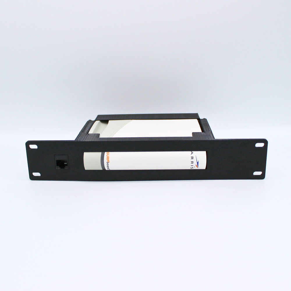 3D-printed Arris Surfboard S33 & S34 10-inch Mini Rack Mount - With Keystone 1U