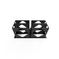 3D-printed 4x Wiim Amp/Amp Pro Rack Mount - 4U – side view