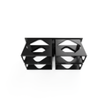 3D-printed 4x Wiim Amp/Amp Pro Rack Mount - 4U – rear view