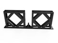 3D-printed 19" HP Elite/ProDesk G3, G4 & G5 Mini PC Rack Mount - 1U (Modular) – rear view