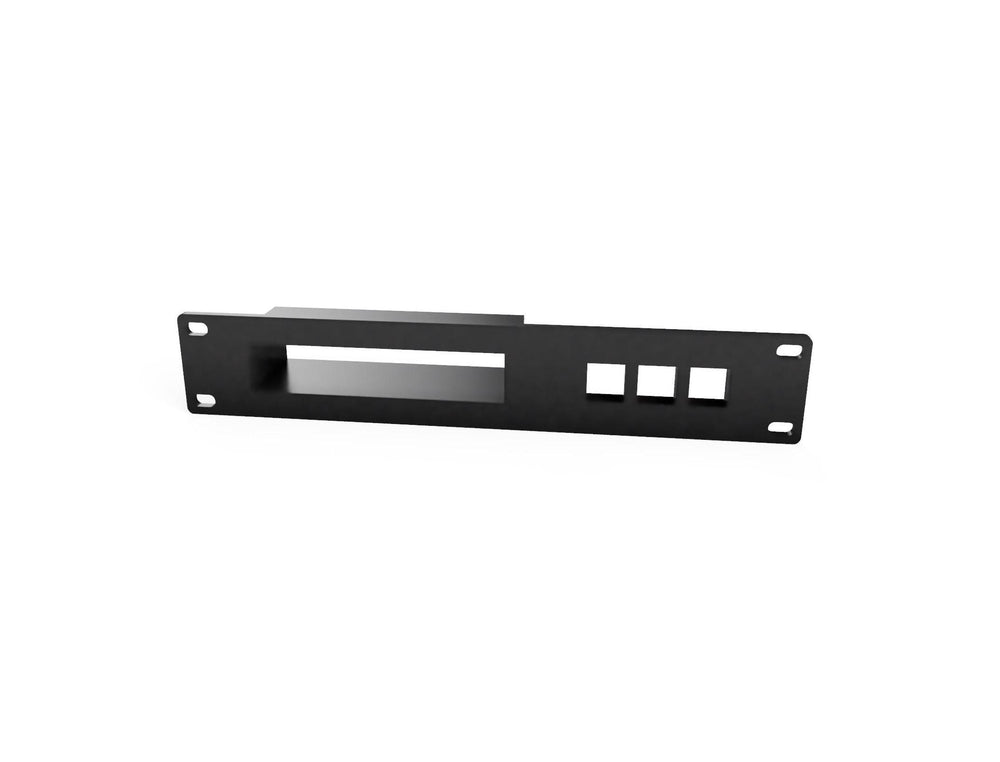 10-inch 3D-printed Unifi Switch Flex Mini Rack Mount - 3 Keystone Jacks 1U