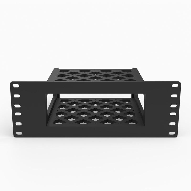 10 inch 3D printed 2U mini rack mount for NVIDIA DGX Spark, front view