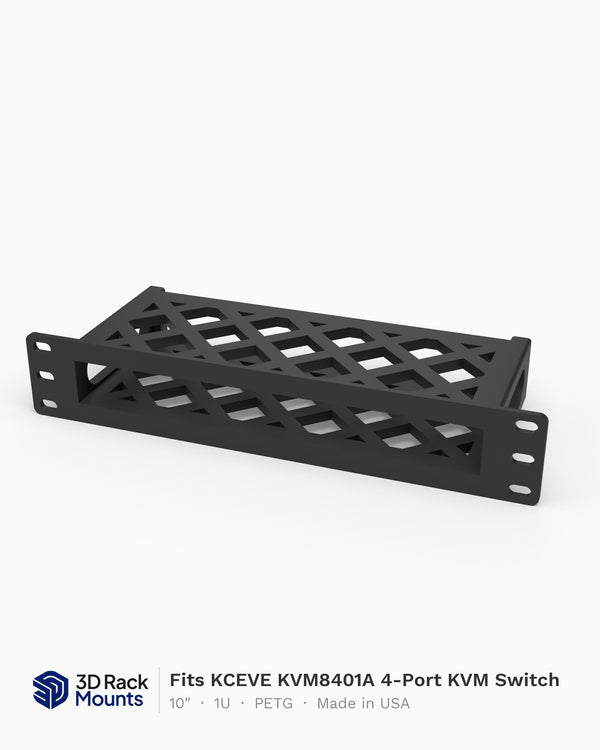 10" KCEVE KVM8401A 4-Port KVM Switch Mini Rack Mount - 1U