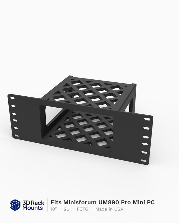10" Minisforum UM890 Pro Mini PC Rack Mount - 2U