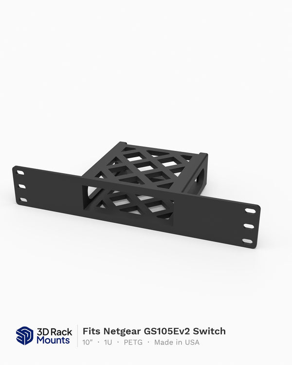 10" Netgear GS105Ev2 Switch Mini Rack Mount - 1U