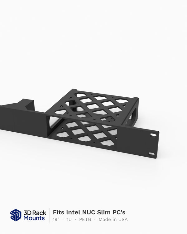 Intel NUC Slim 19" Rack Mount - Fits NUC8-NUC15 & ASUS NUC Slim - 1U (Modular)