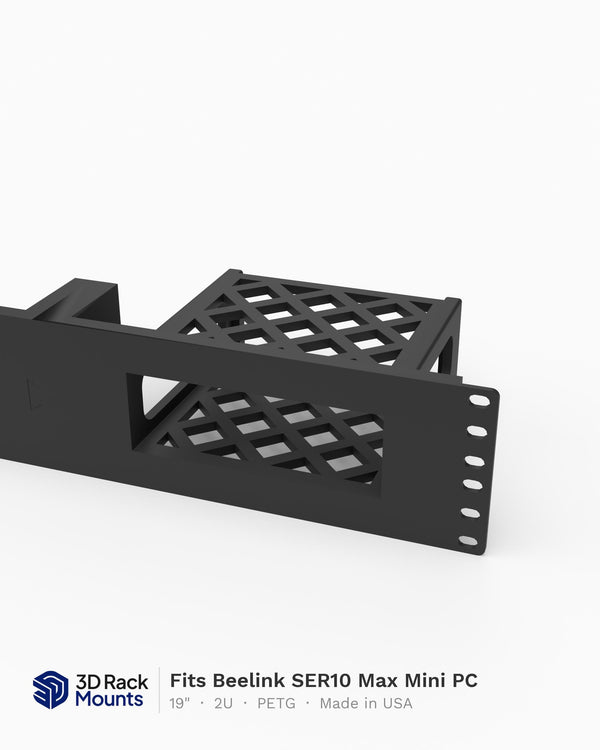 19" Beelink SER10 Max Mini PC Rack Mount - 2U (Modular)