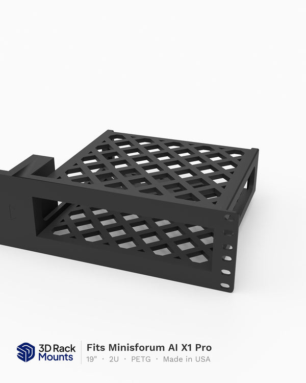 19" Minisforum AI X1 Pro Rack Mount - 2U (Modular)