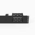 Intel NUC tall chassis mounted in a 19 inch 2U rack panel