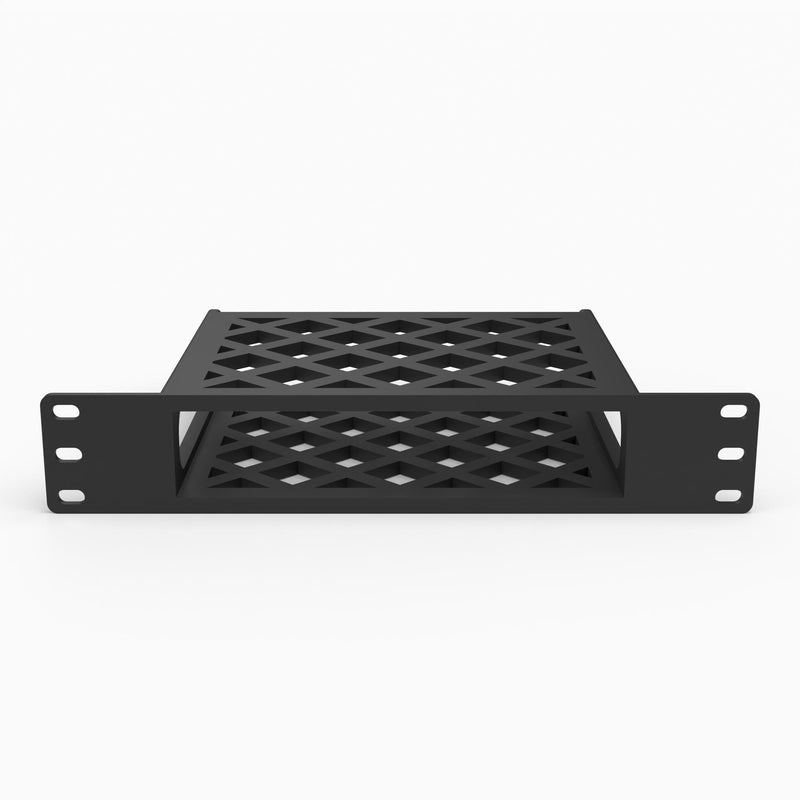 10 inch 3D printed mini rack mount for TP-Link Omada Fusion 2.5G, front view