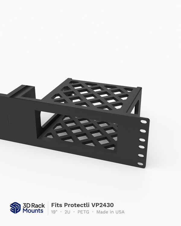 Protectli Vault Pro VP2430 19 inch rack mount, 2U modular, in black PETG