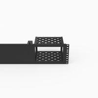 WD My Cloud EX2 rack mount shown with its blank half on a 19 inch rack panel