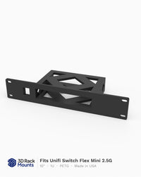 10" Unifi Switch Flex Mini 2.5G Rack Mount - w/1 Keystone Jack 1U
