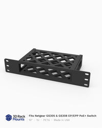 10" Netgear GS305EP & GS308EP PoE+ Switch Mini Rack Mount - 1U