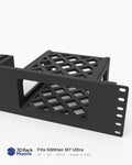 19 inch 3D printed rack mount for GMKtec M7 Ultra mini PC, front view