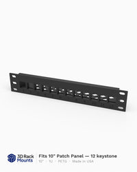 10" Rack Mount Patch Panel - 12 Keystone