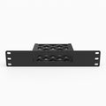 Xumo Stream Box ES1 mount shown head on in a 10 inch mini rack