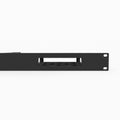 Flat front elevation of the 19 inch Xumo Stream Box ES1 modular rack mount