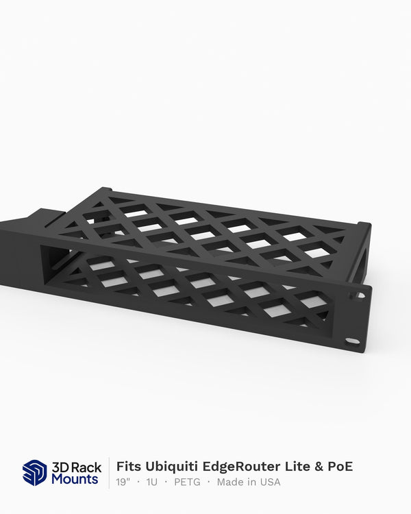 19" Ubiquiti EdgeRouter Lite & PoE Rack Mount - 1U (Modular)