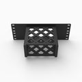 Rear view of the 10 inch Intel NUC mini rack mount showing port access