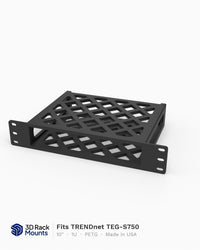 TRENDnet TEG-S750 10G switch 10 inch mini rack mount, 1U, in black PETG