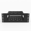 Fosi Audio ZH3 mini rack mount shown at an angle in a 10 inch rack