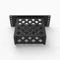 Rear view of the 10 inch Fosi Audio ZH3 rack mount with open back for cabling