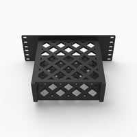 Rear view of the 10 inch Fosi Audio ZH3 rack mount with open back for cabling