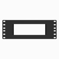 Front panel of the 10 inch Fosi Audio ZH3 2U rack mount
