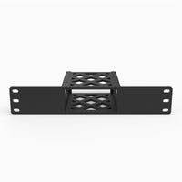 3D printed 1U mini rack mount for the Nokia G-010G-A ONT, front angle