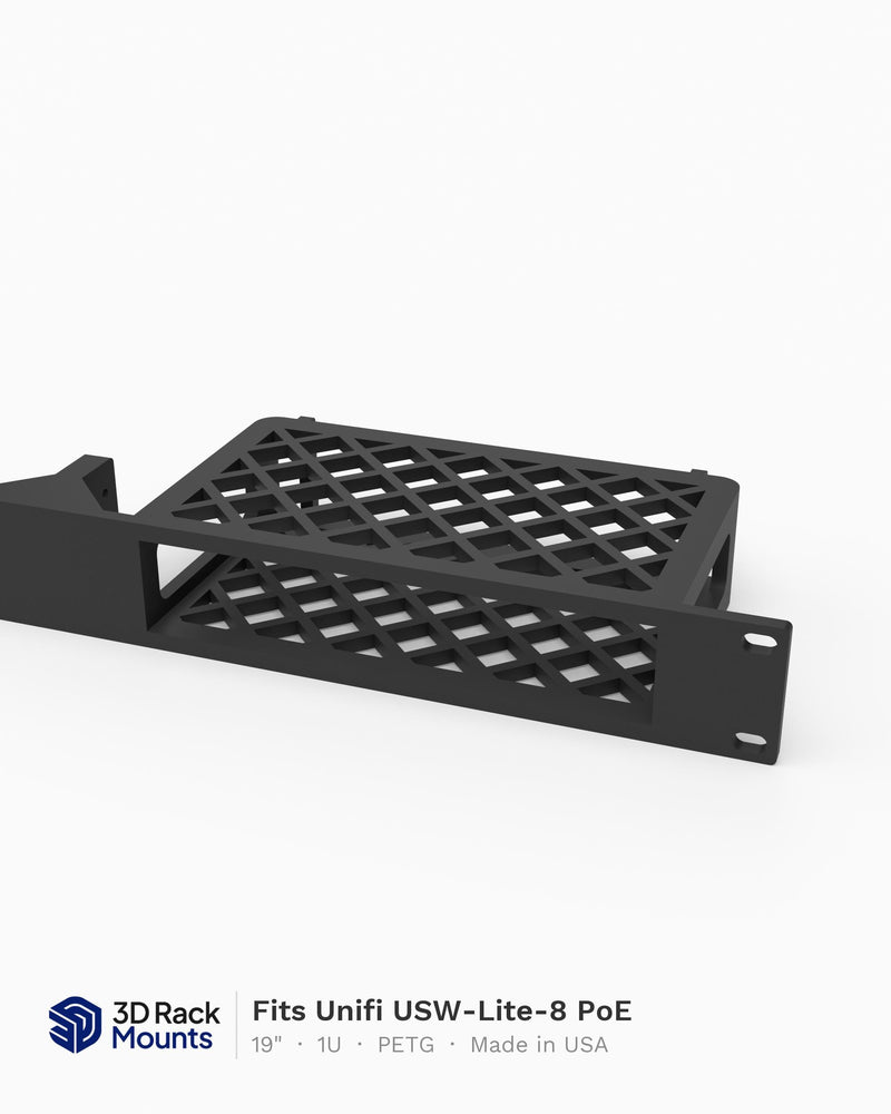 19" Unifi USW-Lite-8 PoE Rack Mount - 1U (Modular)
