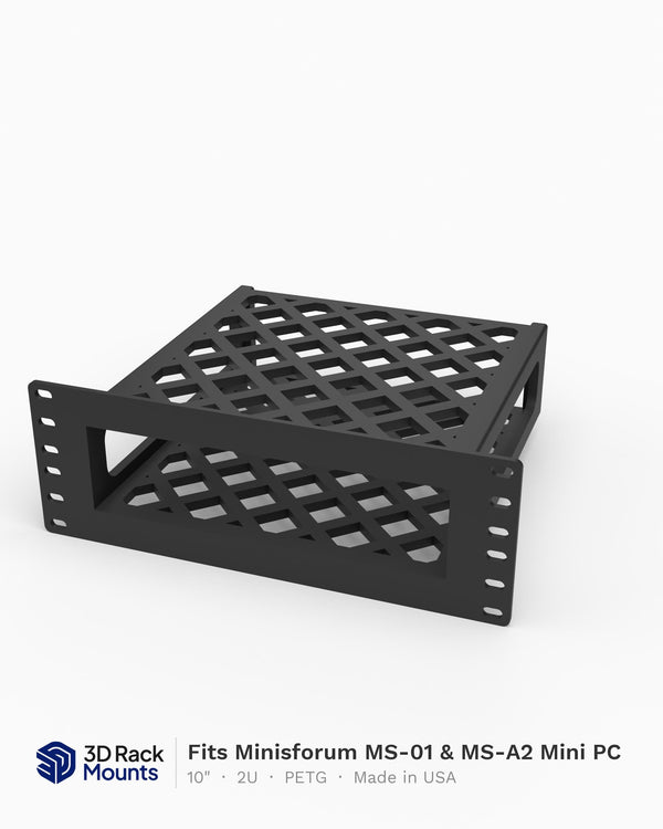 10" Minisforum MS-01 & MS-A2 Mini Rack Mount - 2U