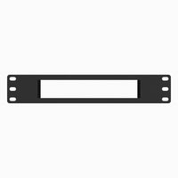 Front panel of the 10 inch Netgear GS108EPP rack mount with the port opening