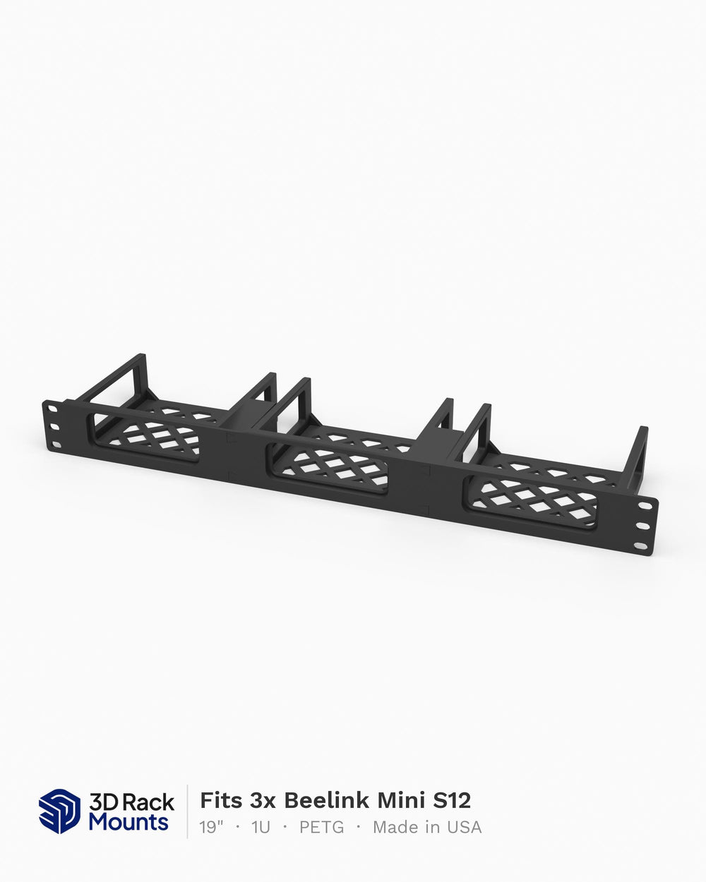 19" Beelink Mini S / S12 / S12 Pro / S13 Triple Rack Mount - 1U (3x)