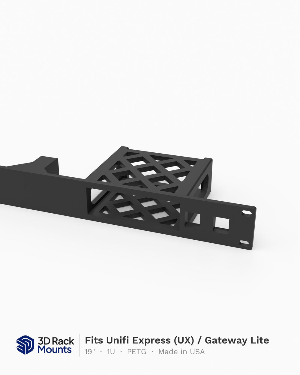 19" Unifi Express (UX) & Unifi Gateway Lite (UXG) Rack Mount w/2 Keystones (Modular)