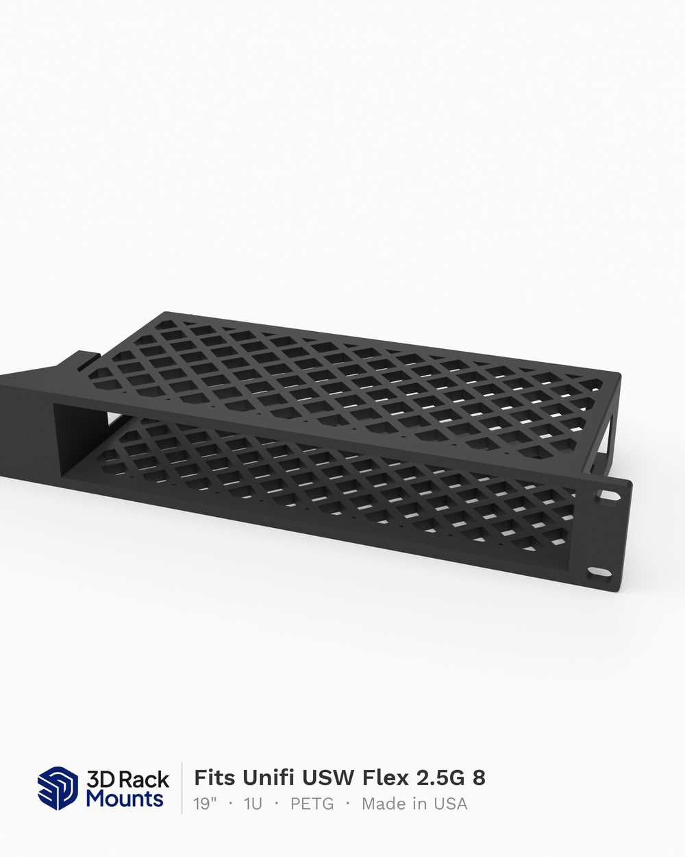 19" Unifi USW Flex 2.5G 8 Rack Mount - 1U (Modular)